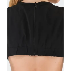 Abito tinta unita elegante con zip posteriore><noscript><img width=