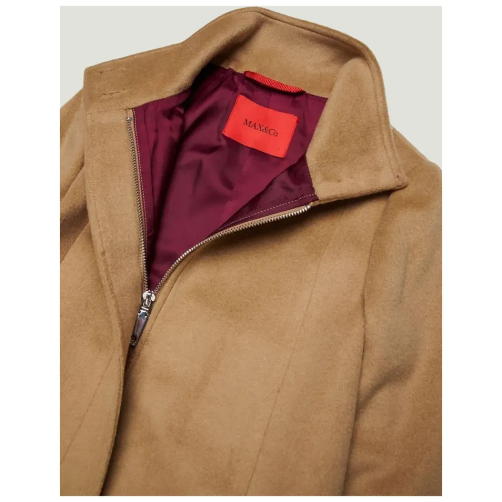A-förmiger langer Mantel aus Wollmischung>Max & Co Sale