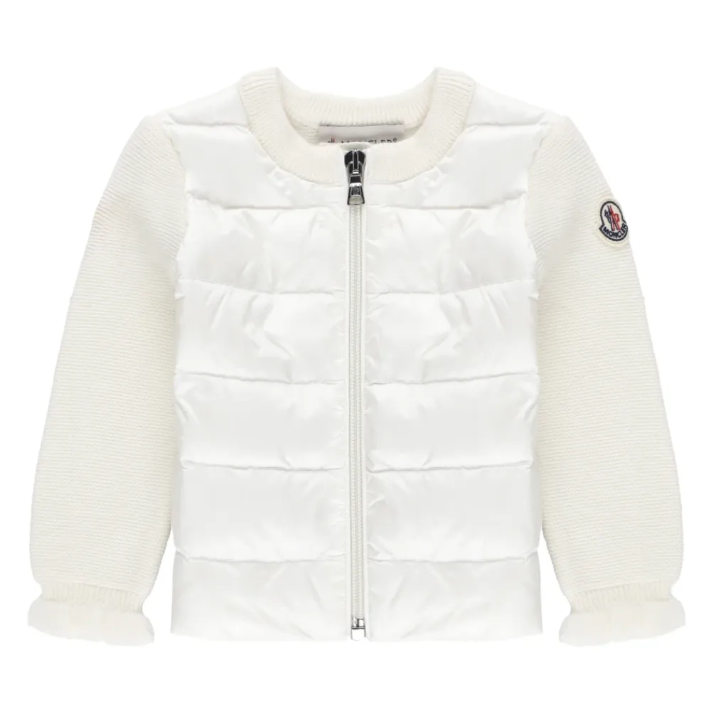Baby Gepolsterte Strickjacke Rundhals Frontreißverschluss>Moncler Best