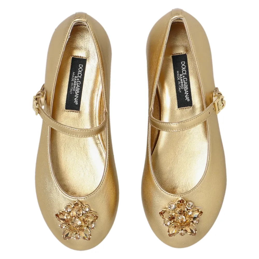 Ballerinas aus Nappaleder mit Broschen>Dolce & Gabbana Online