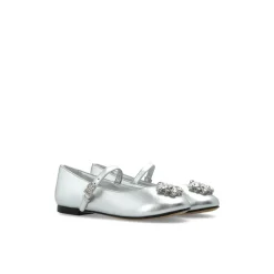 Ballerinas aus Nappaleder mit Brosche>Dolce & Gabbana New