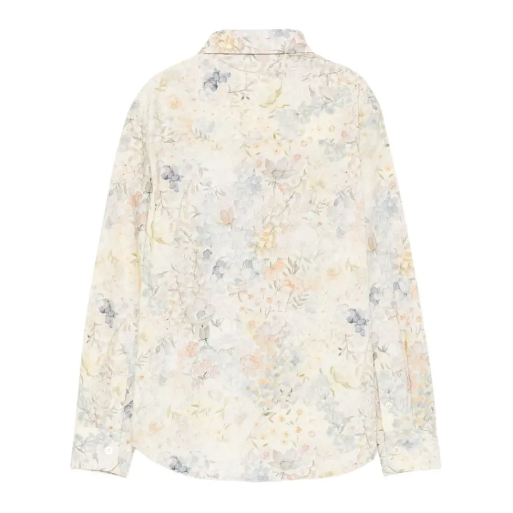 Baumwollhemd mit Blumenmuster>Golden Goose Sale