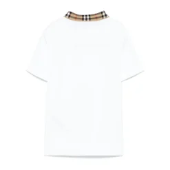 Baumwoll-Piqué-Poloshirt mit Karokragen>Burberry Discount