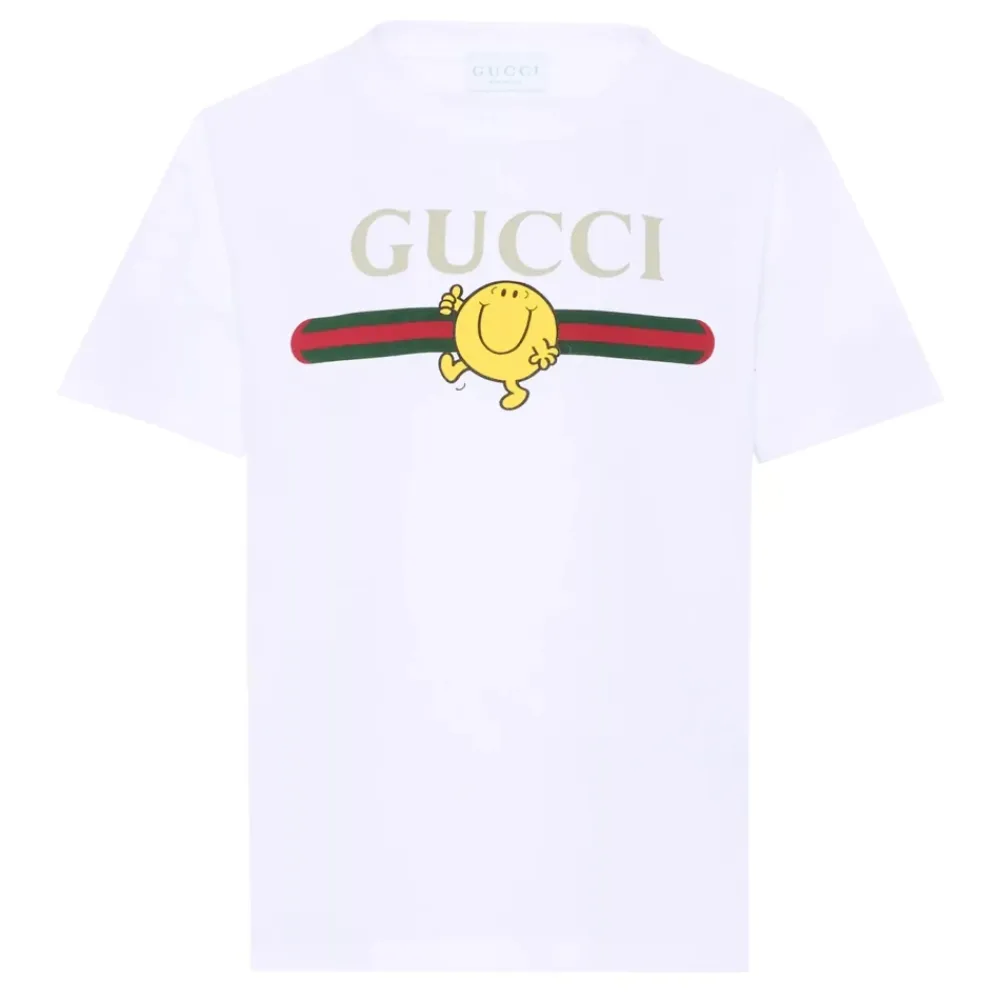Baumwoll-T-Shirt mit Print>Gucci Best