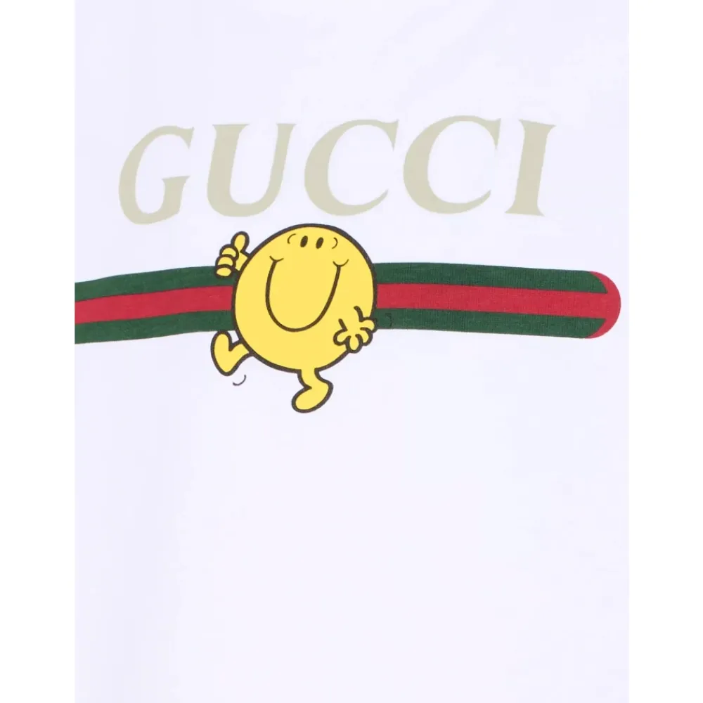 Baumwoll-T-Shirt mit Print>Gucci Best