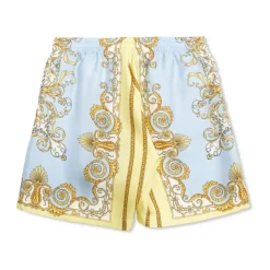 Bedruckte Shorts aus Seidentwill>Versace New