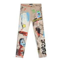 Beige Hose mit bunten Drucken>Dsquared2 Online