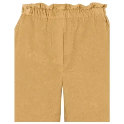 Samt Casual Shorts mit Elastischem Bund><noscript><img width=