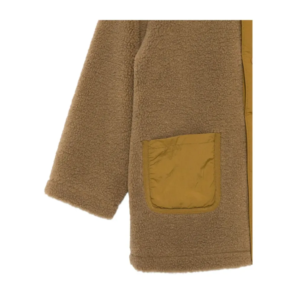 Beige Teddy Textur Kragen Jacke>Bobo Choses Discount