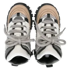 /Graue Kinder Leder Stiefeletten><noscript><img width=