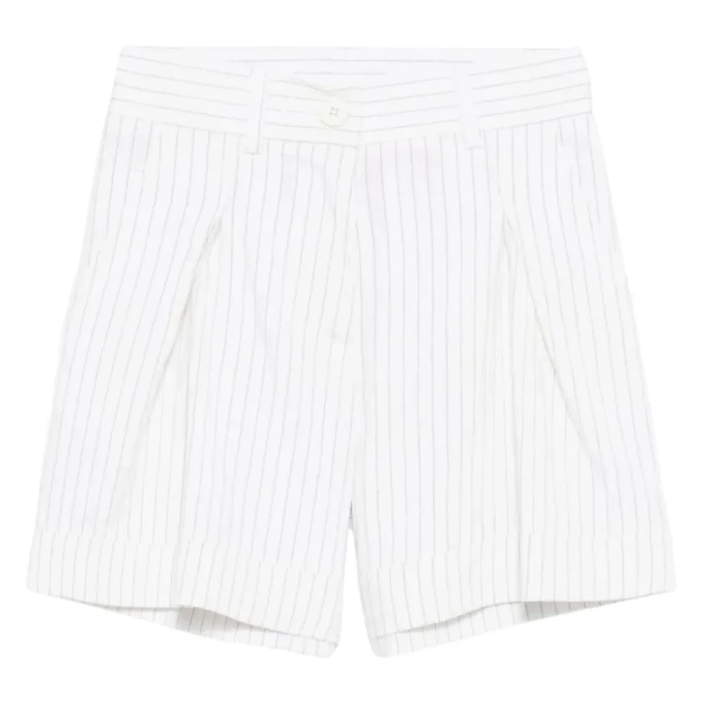 Bermuda-Shorts mit garngefärbtem Streifen>Monnalisa Online
