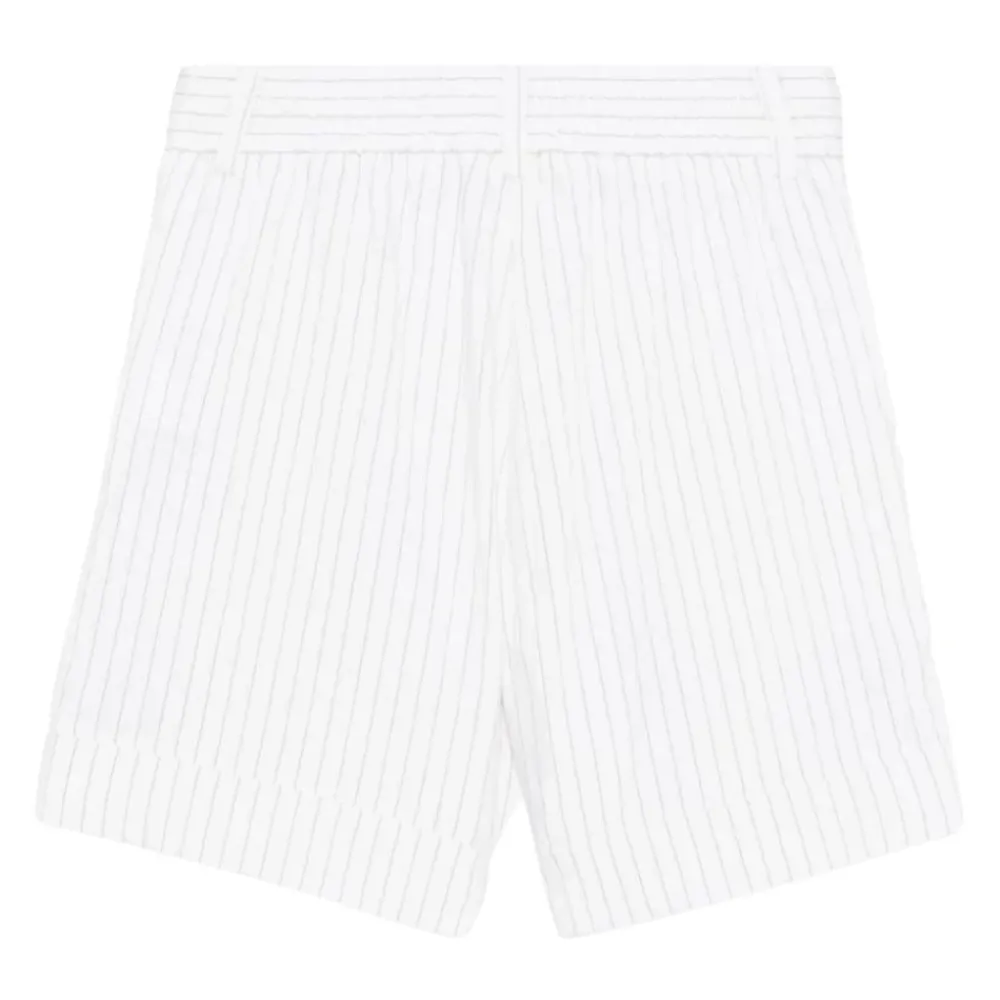 Bermuda-Shorts mit garngefärbtem Streifen>Monnalisa Online