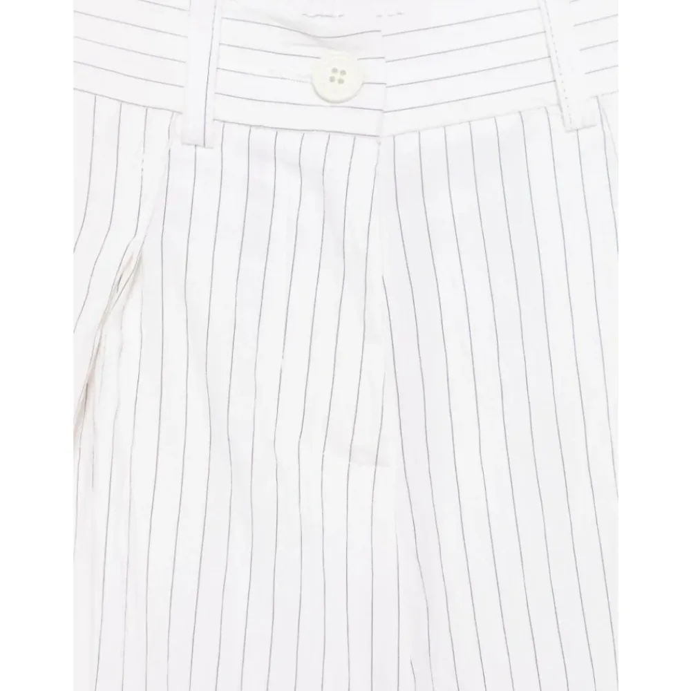 Bermuda-Shorts mit garngefärbtem Streifen>Monnalisa Online