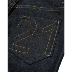 Bestickte Navy Blue Kinderjeans><noscript><img width=
