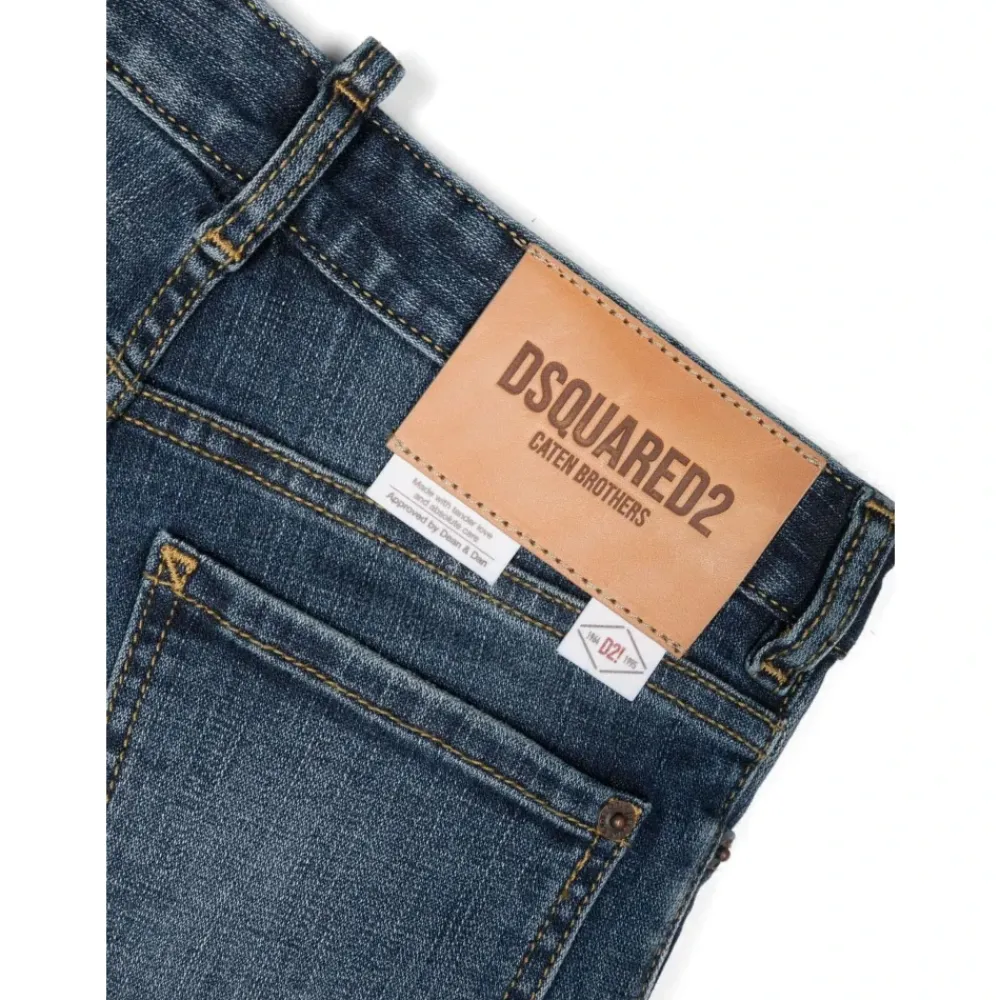 e Baumwolljeans mit Logo-Patch>Dsquared2 New