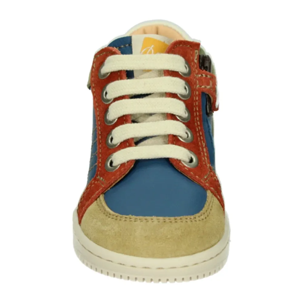 Blaue Gemusterte Jungen Schuhe>Ocra Online