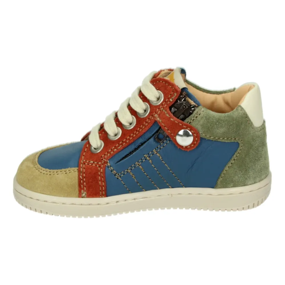 Blaue Gemusterte Jungen Schuhe>Ocra Online