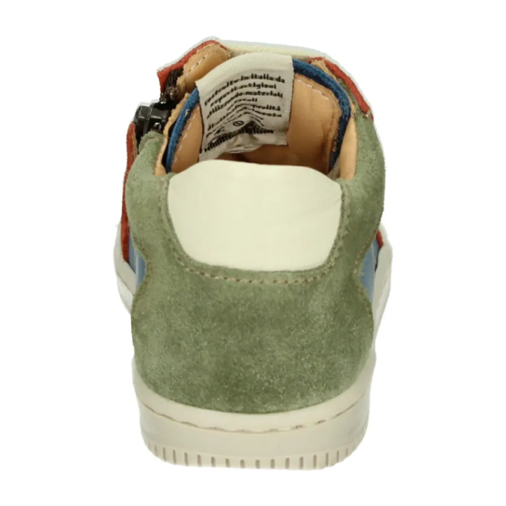 Blaue Gemusterte Jungen Schuhe>Ocra Online