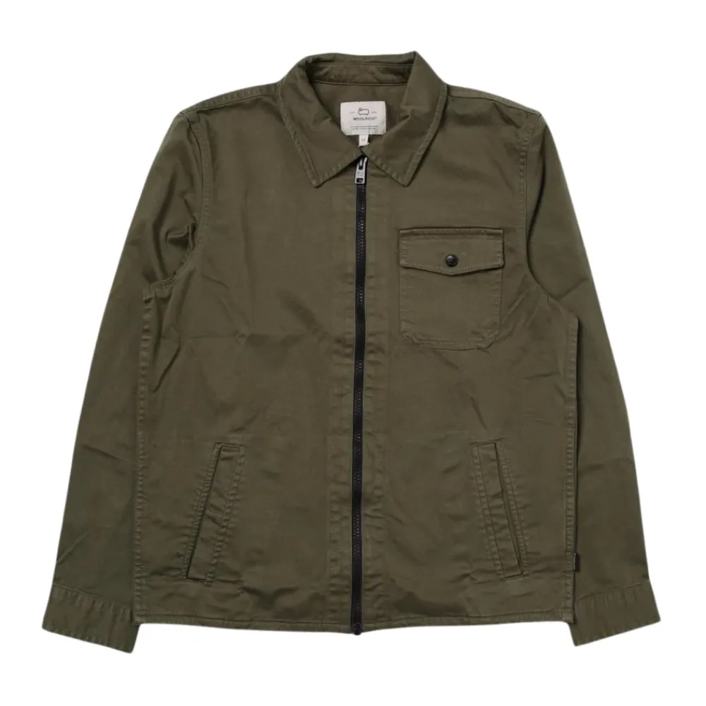 Blaue Zip-Jacke mit Taschen>Woolrich Online