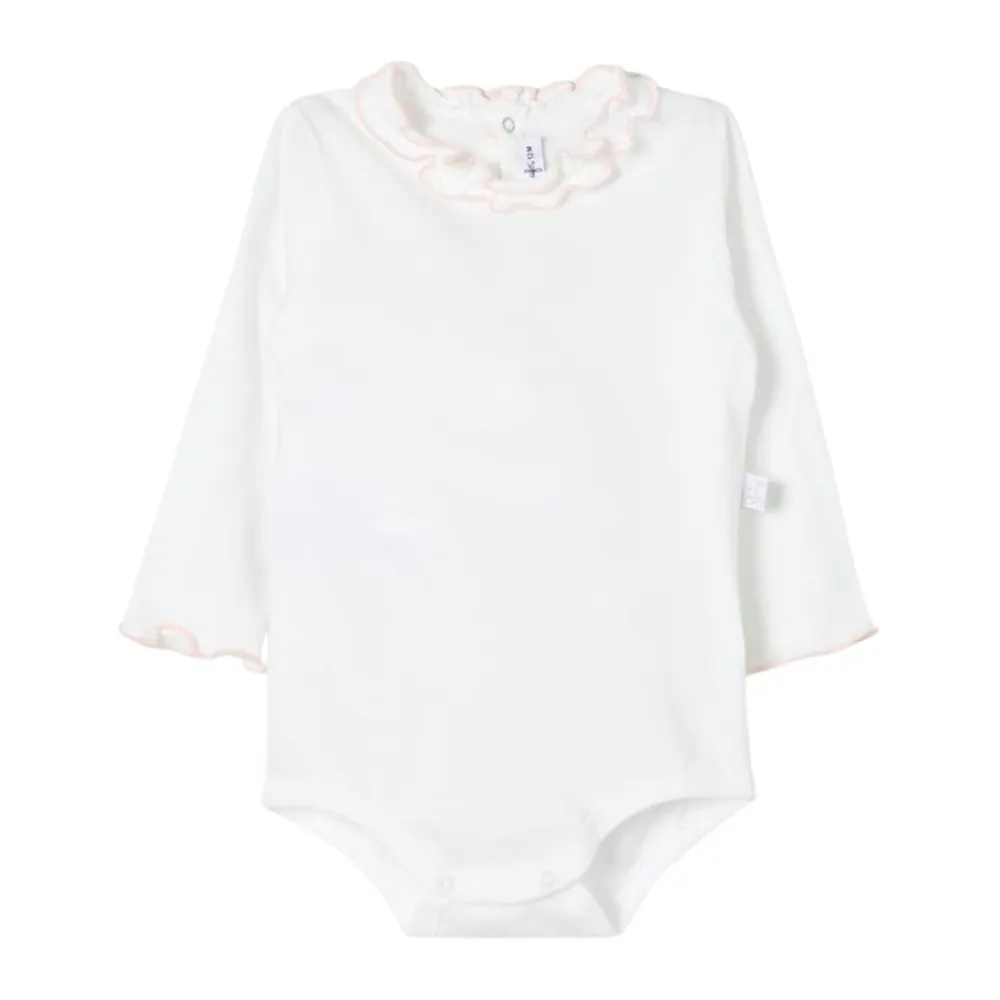 Body mit gerüschtem Kragen, langarm>Il Gufo Sale