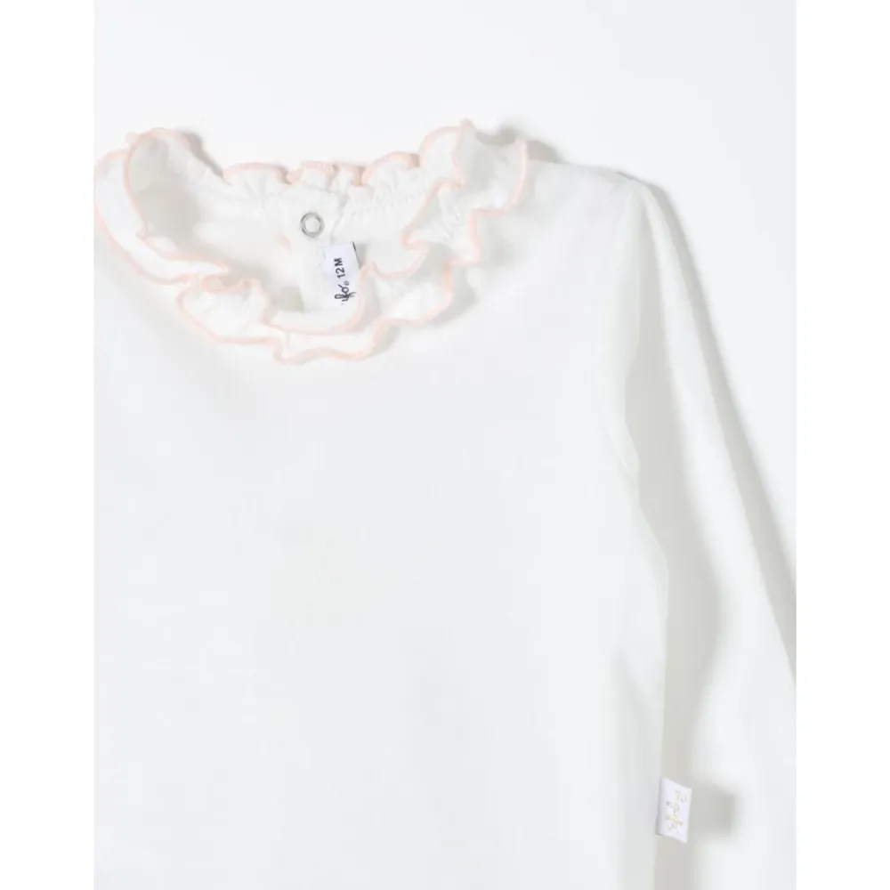 Body mit gerüschtem Kragen, langarm>Il Gufo Sale