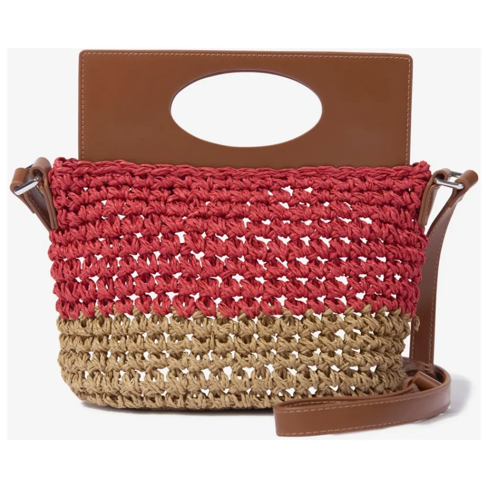 e Raffia und Kunstleder Umhängetasche>Marni Online