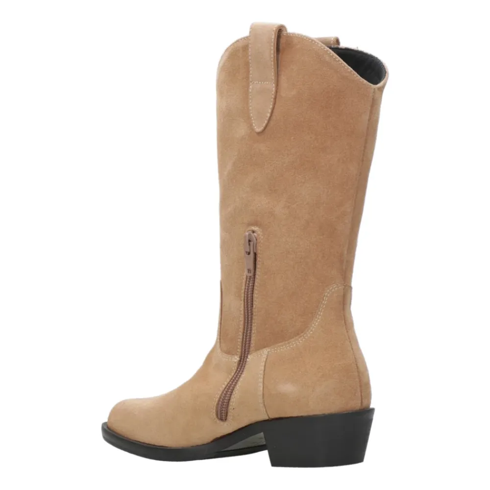 e Wildleder Camperos Stiefel mit Logo>Elisabetta Franchi Best