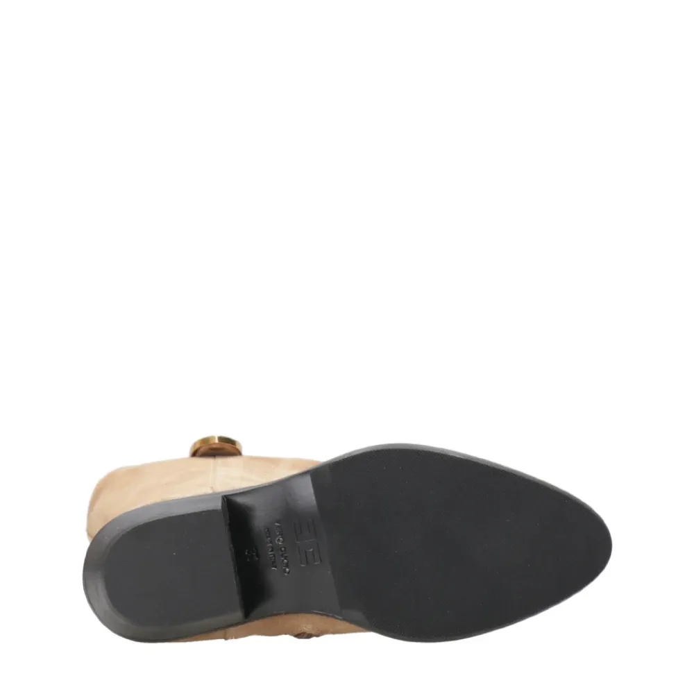 e Wildleder Camperos Stiefel mit Logo>Elisabetta Franchi Best