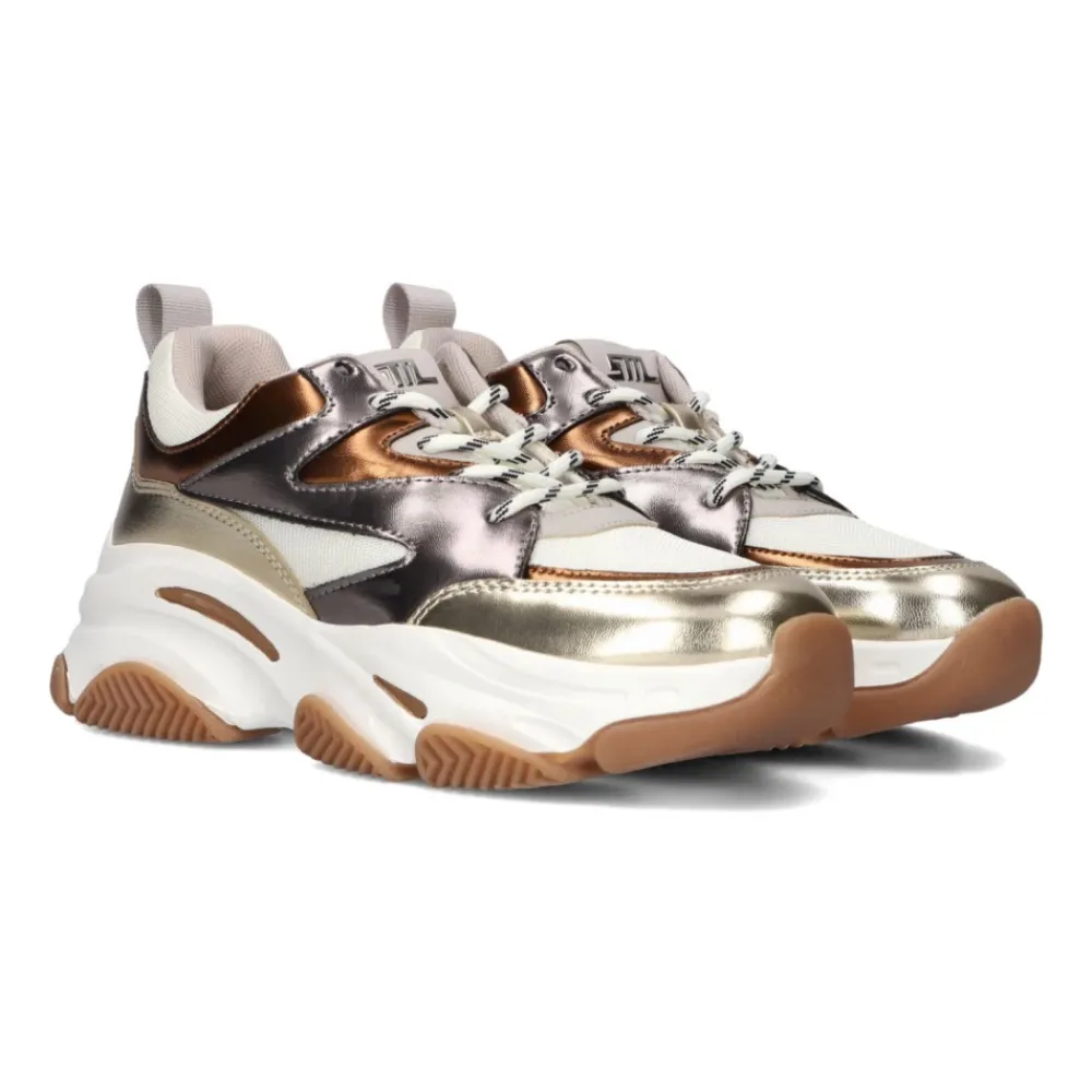 Bronze Mesh Low Top Sneakers>Steve Madden New