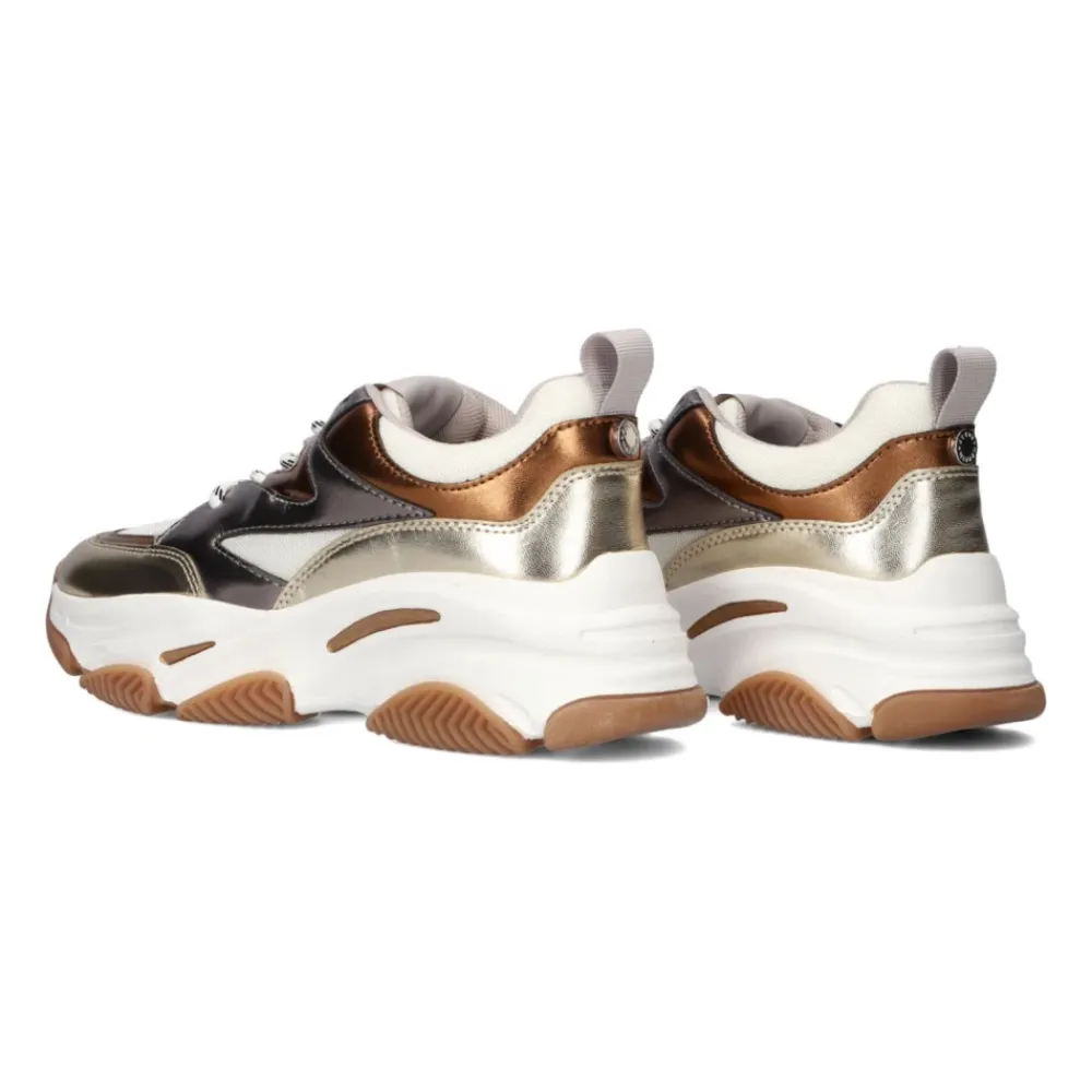 Bronze Mesh Low Top Sneakers>Steve Madden New