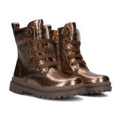 Bronzefarbene Schnürstiefel für Mädchen>Shoesme Hot