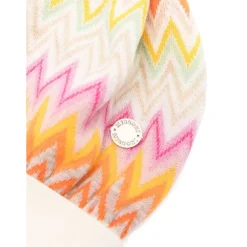 Bunte Zigzag Beanie mit Pompom>Missoni Discount