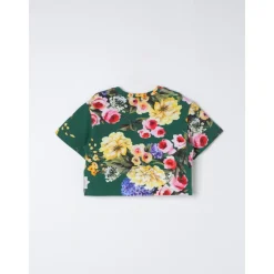 Buntes Blumen-T-Shirt für Kinder>Dolce & Gabbana Sale