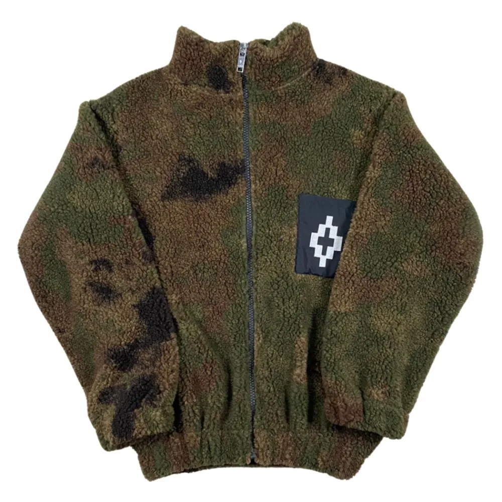 Camouflage Kinderjacke mit Sherpa-Stoff>Marcelo Burlon New
