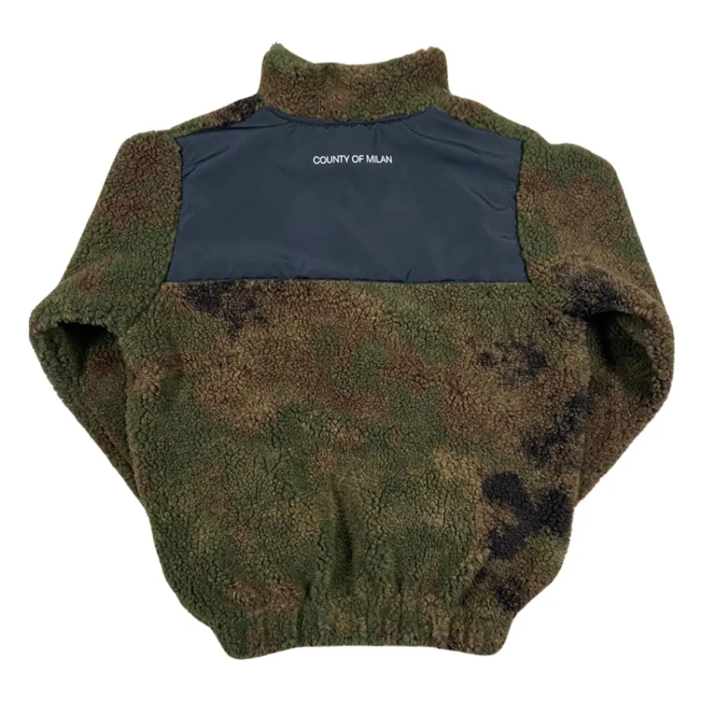 Camouflage Kinderjacke mit Sherpa-Stoff>Marcelo Burlon New