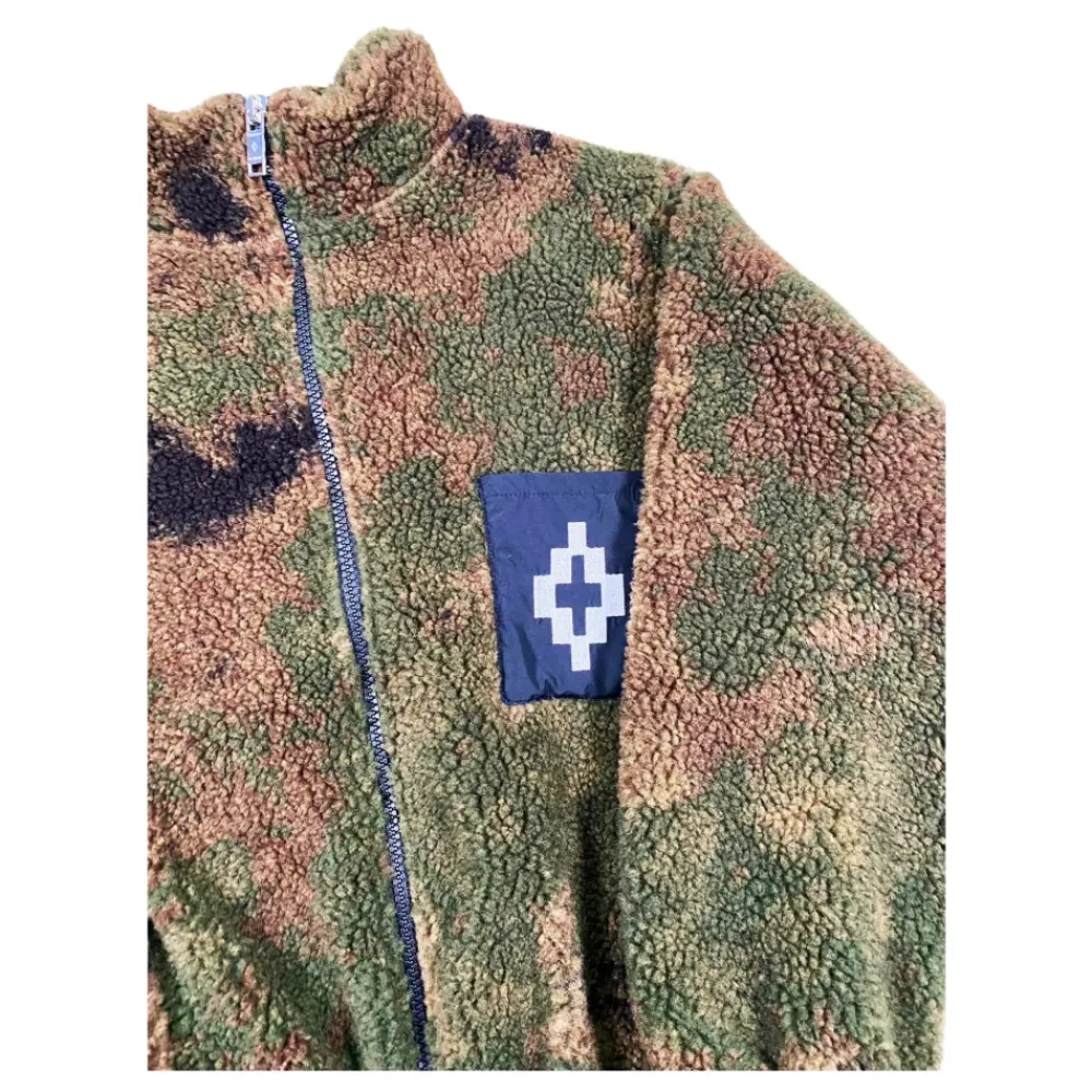 Camouflage Kinderjacke mit Sherpa-Stoff>Marcelo Burlon New