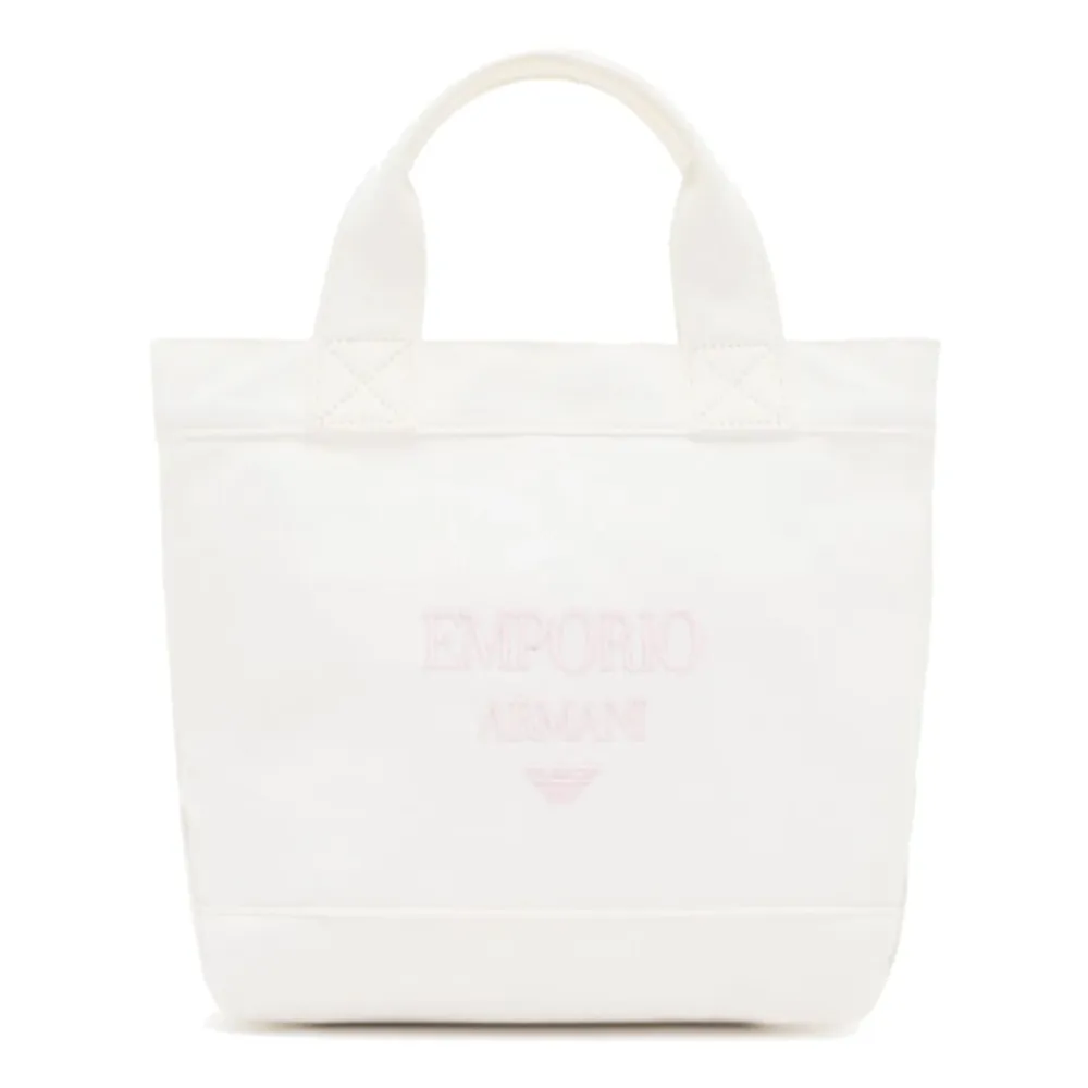 Canvas Shopper Bag mit Logo-Stickerei>Armani Online