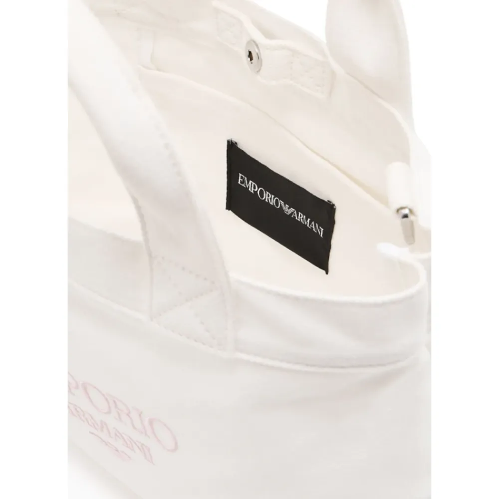 Canvas Shopper Bag mit Logo-Stickerei>Armani Online