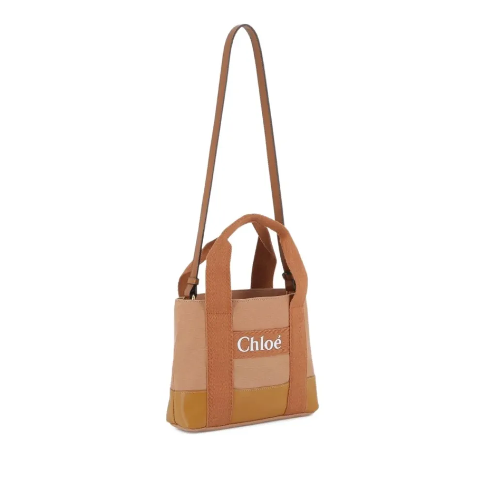 Canvas Tote Tasche Beige>Chloé Hot