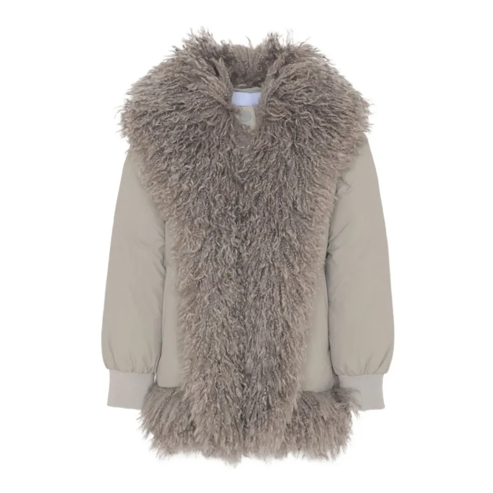 Cappotto con bordo in finta pelliccia>PINKO Online