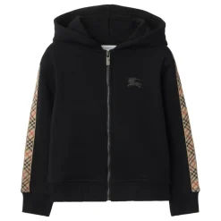 Check Trim Baumwoll-Zip-Hoodie>Burberry New