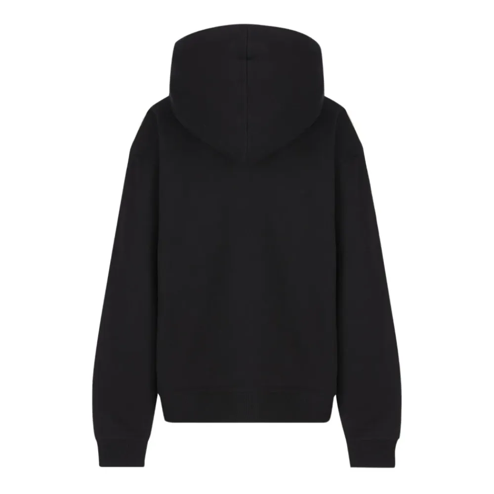 Check Trim Cotton Zip Hoodie>Burberry New