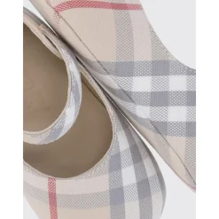 Checked Cotton Shoes><noscript><img width=