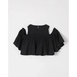 Cold Shoulder Ruffle Top>Monnalisa Hot