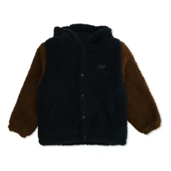 Color Block Polar Sherpa Hoodie>Tinycottons