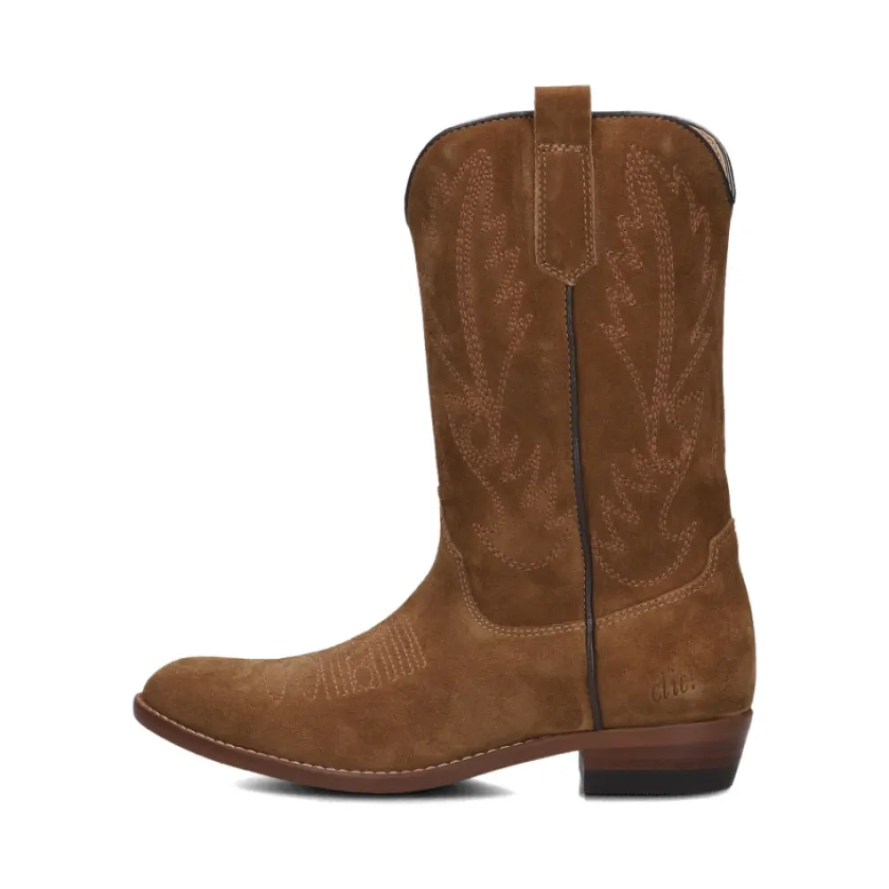 Cowboy Stiefel mit Flammenmuster>Clic! Discount