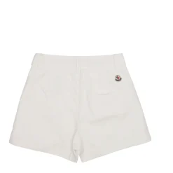 Cremefarbene Shorts mit Logo>Moncler Outlet