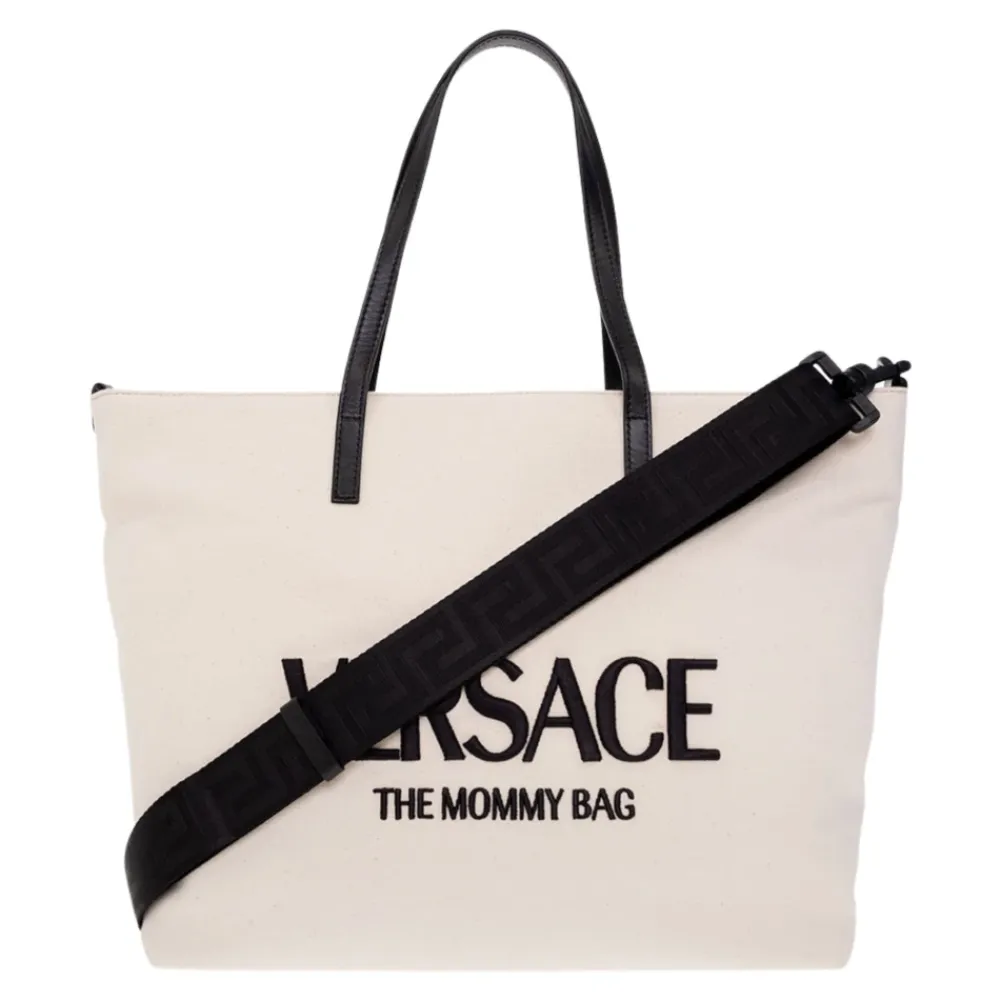 Cremefarbene Umhängetasche für Neugeborene>Versace