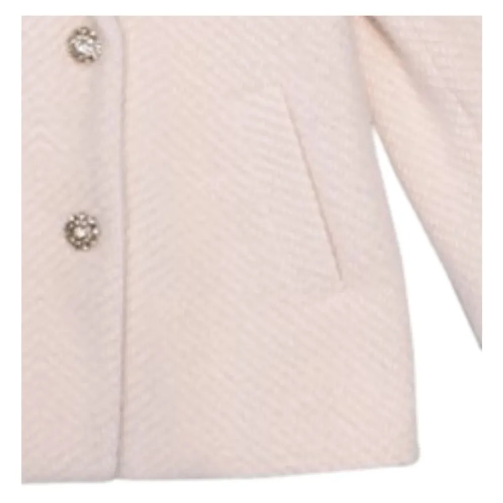 Cremefarbener Kindermantel mit Doppelreiher>ViCOLO