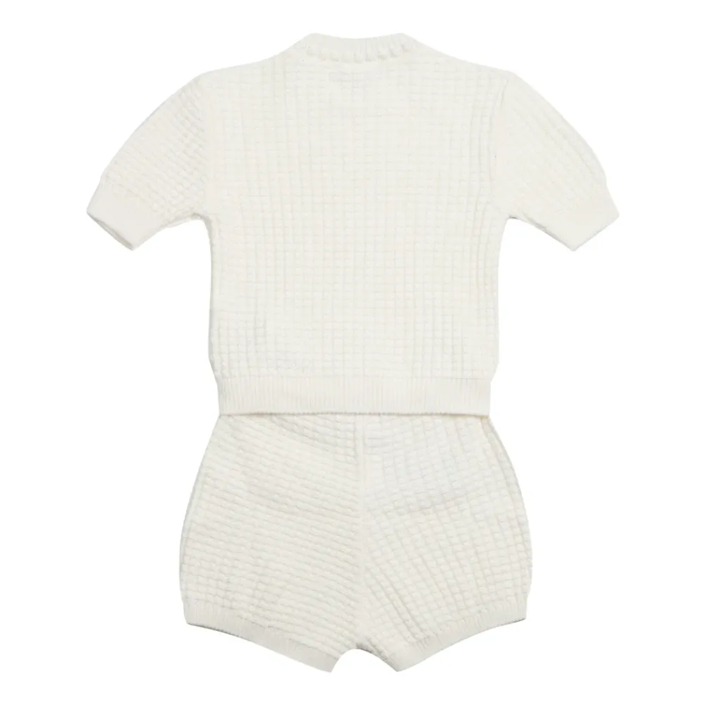 Cremefarbenes Kleid und T-Shirt Set>Elisabetta Franchi Best